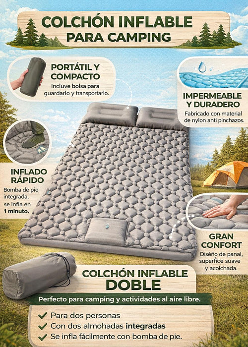 Cama inflable con bomba - Comodidad donde vayas